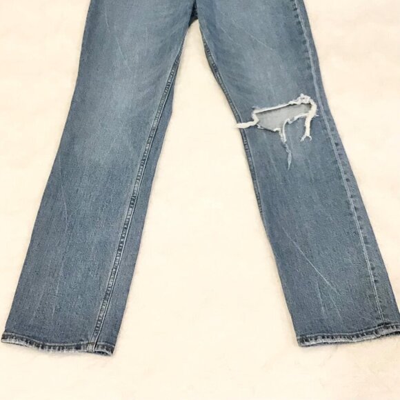 Abercrombie 8 (29) 90s Slim Straight Ultra High Rise Women’s Jeans Distressed - Picture 6 of 12